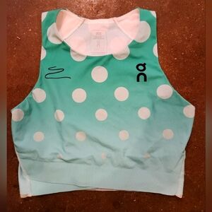 On Running Polka Dot Crop Top Size Xs